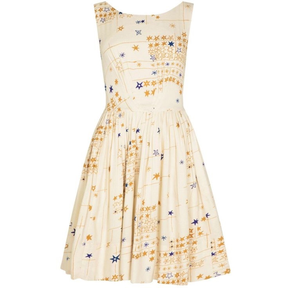Emily & Fin ModCloth Cream Star Abigail Dress Large